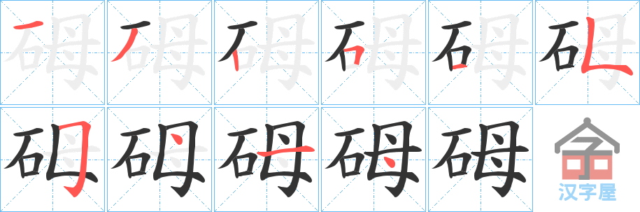 ���c���ı�˳�ֲ���ʾ��һ��һ��д�֣�