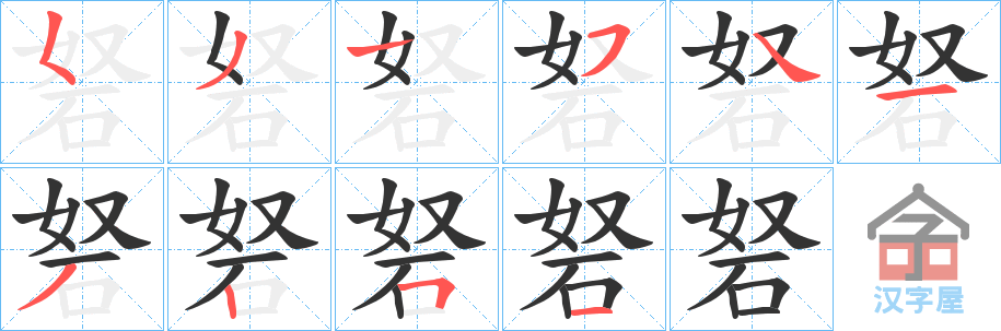 ���e���ı�˳�ֲ���ʾ��һ��һ��д�֣�