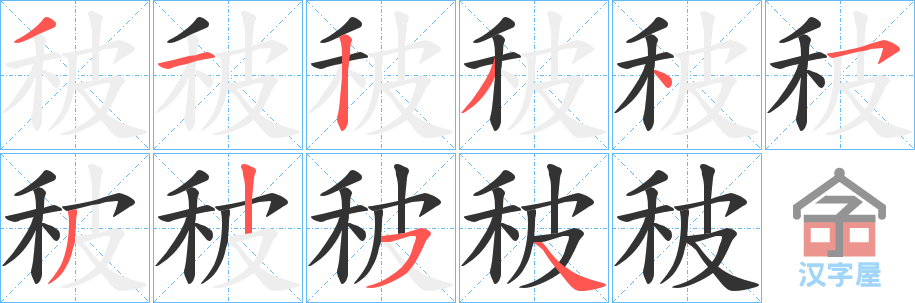 ���u���ı�˳�ֲ���ʾ��һ��һ��д�֣�