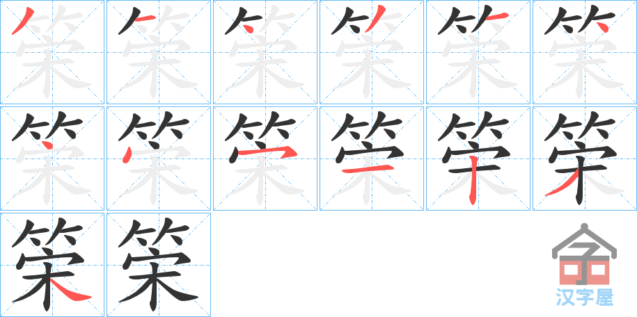 ���Z���ı�˳�ֲ���ʾ��һ��һ��д�֣�