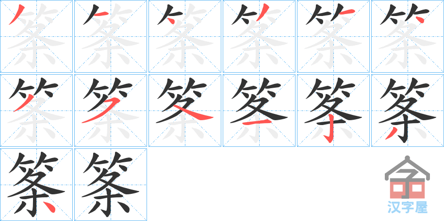 ���q���ı�˳�ֲ���ʾ��һ��һ��д�֣�