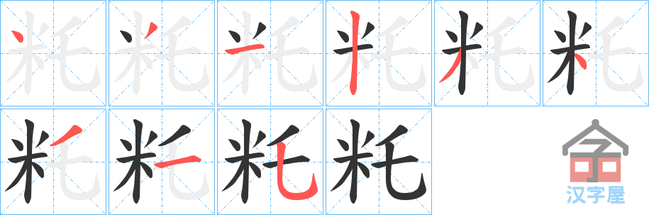 ���q���ı�˳�ֲ���ʾ��һ��һ��д�֣�