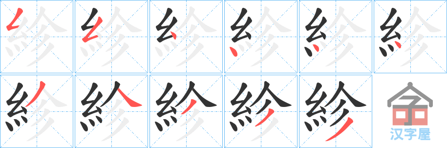 ���G���ı�˳�ֲ���ʾ��һ��һ��д�֣�