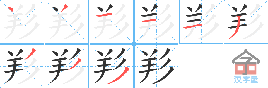 ���f���ı�˳�ֲ���ʾ��һ��һ��д�֣�