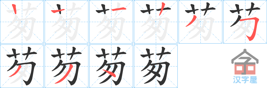 ��Ɖ���ı�˳�ֲ���ʾ��һ��һ��д�֣�