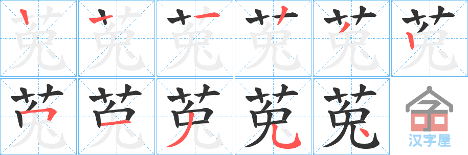 ��ǁ���ı�˳�ֲ���ʾ��һ��һ��д�֣�