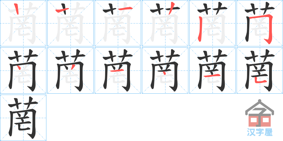 ���D���ı�˳�ֲ���ʾ��һ��һ��д�֣�