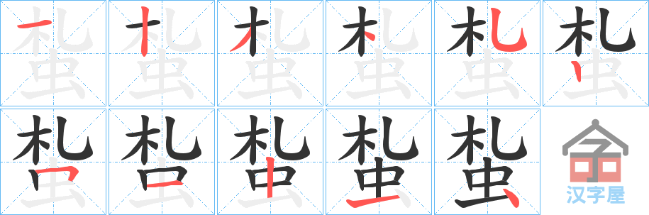 ���l���ı�˳�ֲ���ʾ��һ��һ��д�֣�