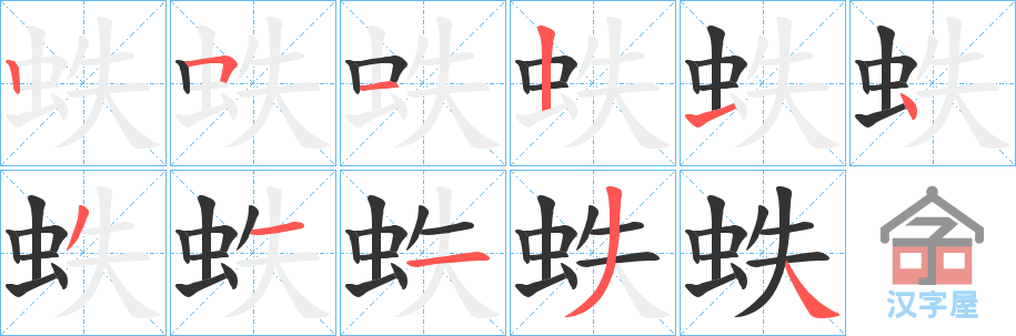 ���u���ı�˳�ֲ���ʾ��һ��һ��д�֣�