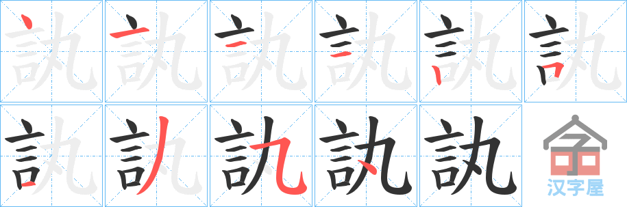 ��Ӝ���ı�˳�ֲ���ʾ��һ��һ��д�֣�