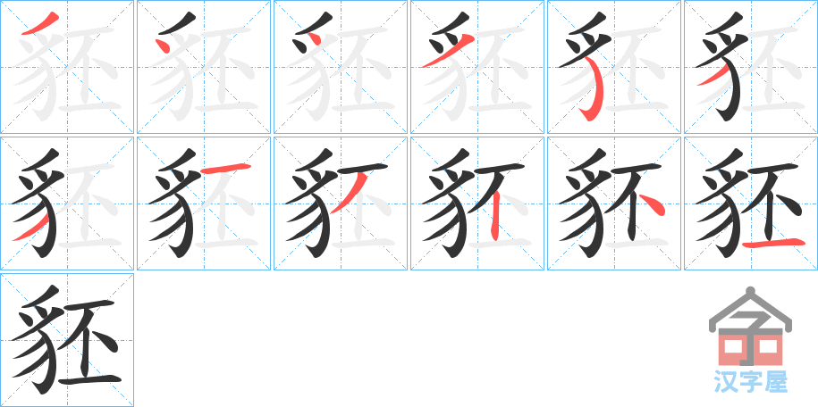 ���w���ı�˳�ֲ���ʾ��һ��һ��д�֣�