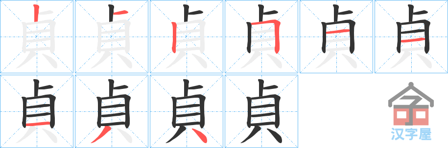 ��ؑ���ı�˳�ֲ���ʾ��һ��һ��д�֣�