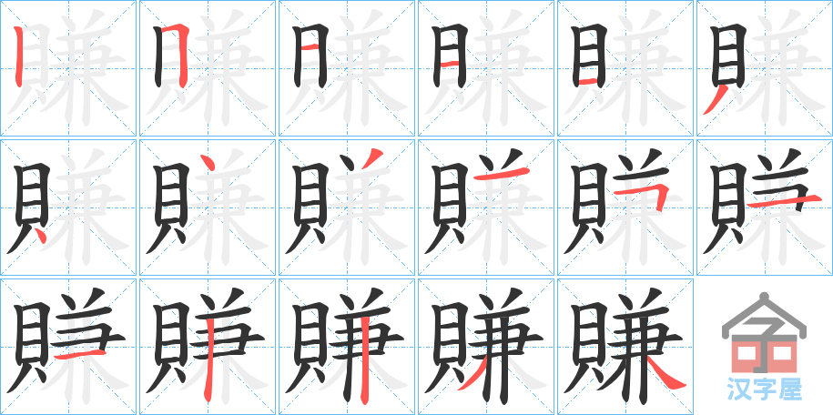 ��ٍ���ı�˳�ֲ���ʾ��һ��һ��д�֣�