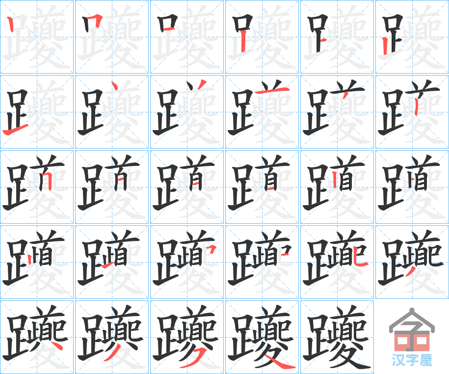 ���i���ı�˳�ֲ���ʾ��һ��һ��д�֣�