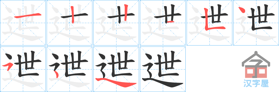 ��ތ���ı�˳�ֲ���ʾ��һ��һ��д�֣�