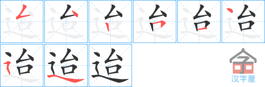 ���ʡ��ı�˳�ֲ���ʾ��һ��һ��д�֣�