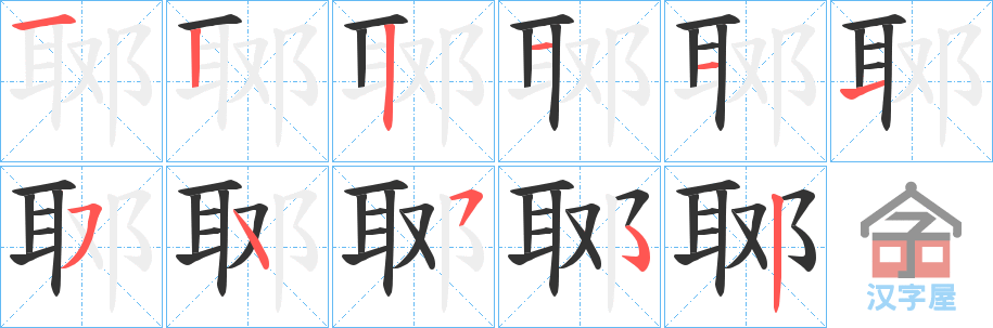 ���Y���ı�˳�ֲ���ʾ��һ��һ��д�֣�