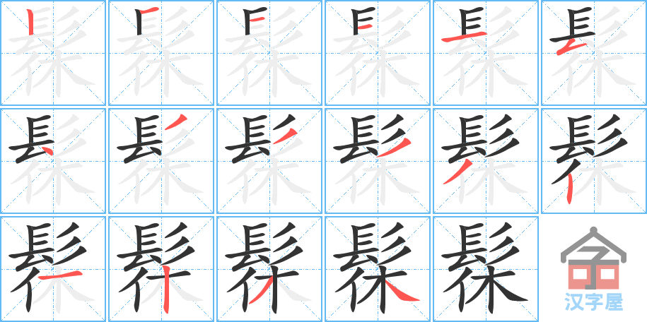 ���ۡ��ı�˳�ֲ���ʾ��һ��һ��д�֣�