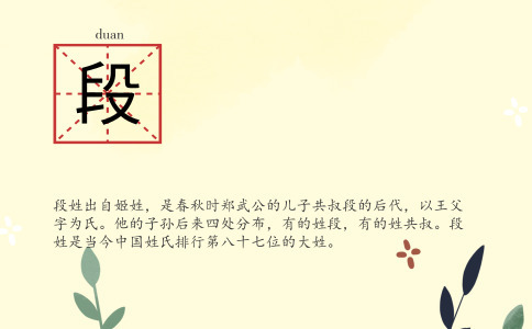 段姓男孩取名_姓段男宝宝两个字名字