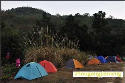 梦见山谷露营