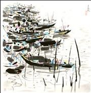 汉墨画-舟群