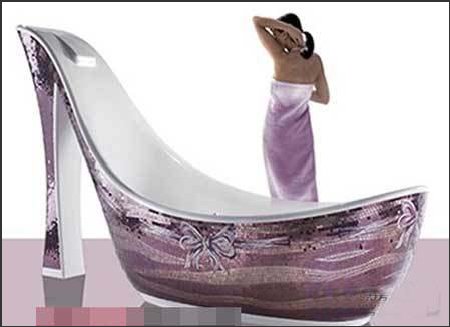 高跟鞋浴缸 打造性感浴室的极致构想